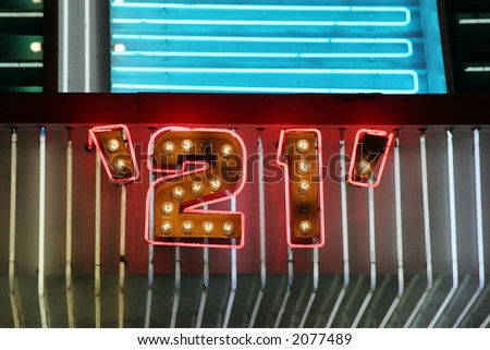 Blackjack neon lights