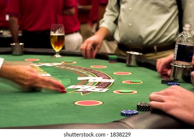 Blackjack Table At The Casino