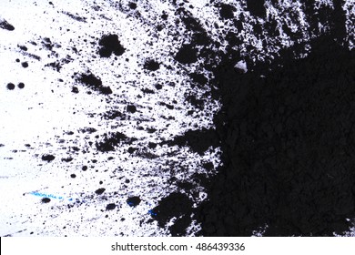 Black(key) Toner Powder Isolated On White Background