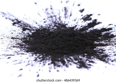 Black(key) Toner Powder Isolated On White Background