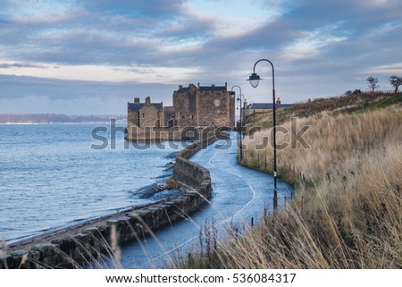 Blackness Castle a 15th century Scottish fortress guarding the south shore of the Firth of Forth. Scotland, UK