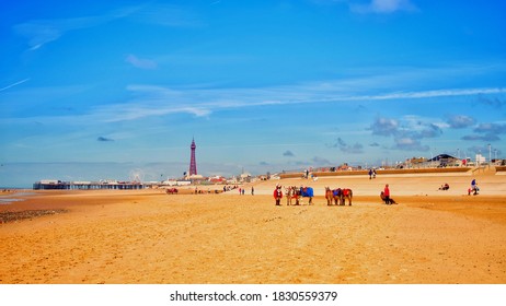 Blackpool Beach With Donkey Ride