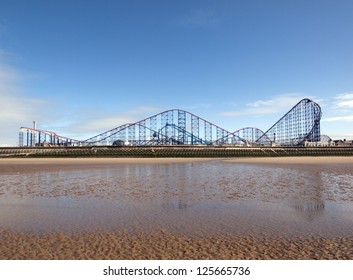 Blackpool Beach And Fairground