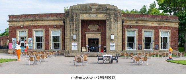 Blackpool , Lancashire-England - 12.06.2021 - Park`s Art Deco Cafe Stanley Park