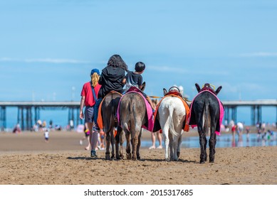 Blackpool , Lancashire-England - 18.07.2021 - Blackpools Famous Donkey Rides