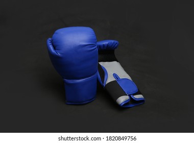 Black-red Boxing Gloves On Dark Background