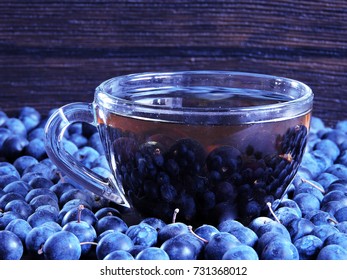 Blackthorn Berries And A Cup Of Tea