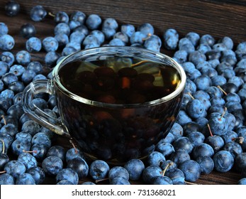 Blackthorn Berries And A Cup Of Tea