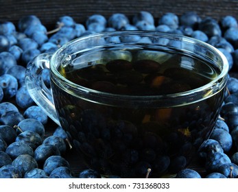 Blackthorn Berries And A Cup Of Tea