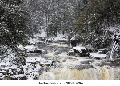 Blackwater River in West Virginia in Winter