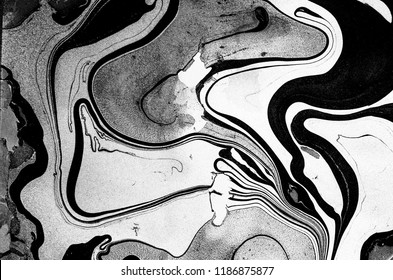 Black&White ART. Suminagashi – the ancient art of Japanese marbling. Paper marbling is a method of aqueous surface design, which can produce patterns similar to smooth marble or other kinds of stone. 