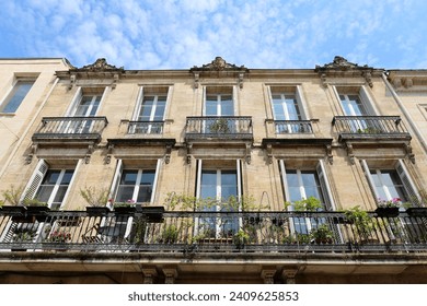 Blacony on classical building- Bordeaux (France)
