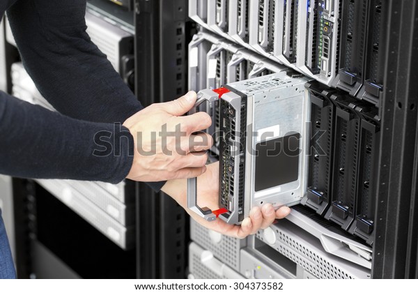 Blade server\
installation in large\
datacenter