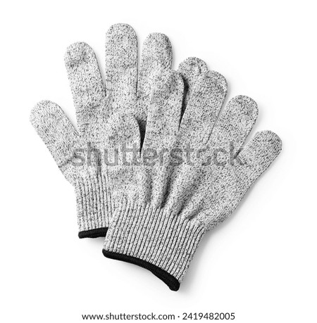 Blade-proof gloves placed against a white background.