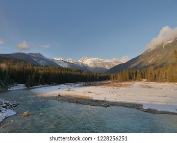 Blaeberry River Valley In Winter