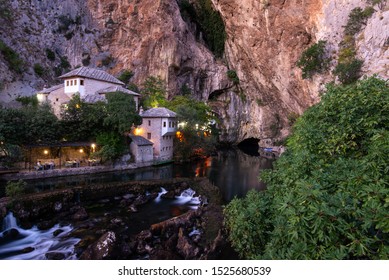 Blagaj Tekke Near Mostar, Buna River Spring, Bosnia And Herzegovina.