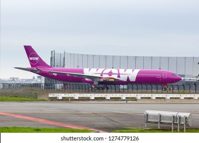 Blagnac Airport, Toulouse / France - 12.15.2018. Airbus Plant. New Passenger Aircraft Airbus A330neo Of WOW Airlines.