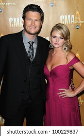 Blake Shelton And Miranda Lambert At The 44th Annual CMA Awards, Bridgestone Arena, Nashville, TN.  11-10-10