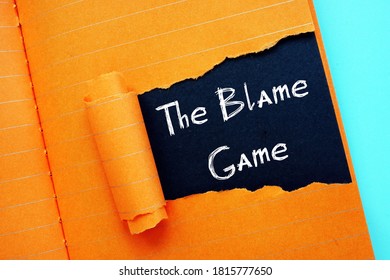 The Blame Game Phrase On The Page.