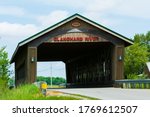 The Blanchard River Covered Bridge in Marion Township, Ohio.