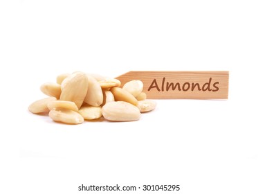 Blanched Almonds At Plate