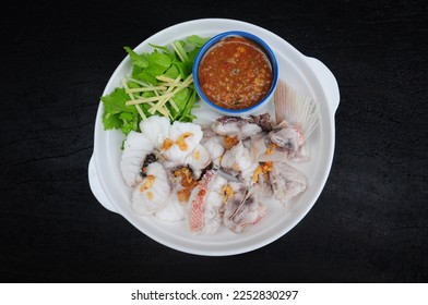 Blanched Fish with Spicy Soy Bean Sauce, Thai Dish - Shutterstock ID 2252830297