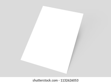 Blank A4 Paper Template On Grey Stock Photo 1132626053 | Shutterstock