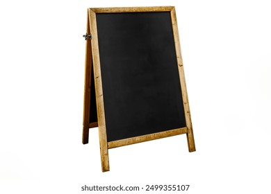 Blank A-Board chalk advertising board sign isolated on white with copy space graphic resource