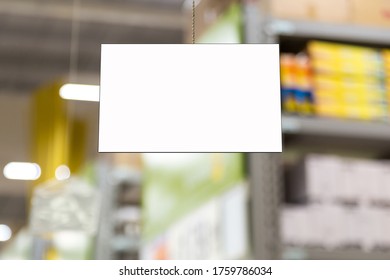 Blank Advertising Billboard Hanging Supermarket Stock Photo 1759786034 ...