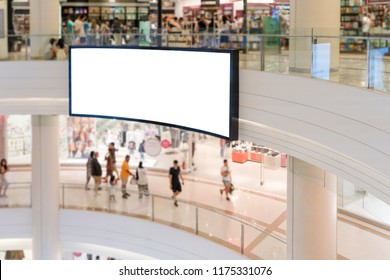 Blank advertising billboard in Shopping mall