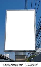 Blank Advertising Mupi Billboard In The City