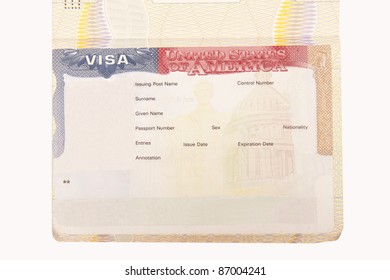 Blank American Visa