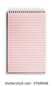 Blank Background Paper Spiral Notebook Isolated Stock Photo 37428568