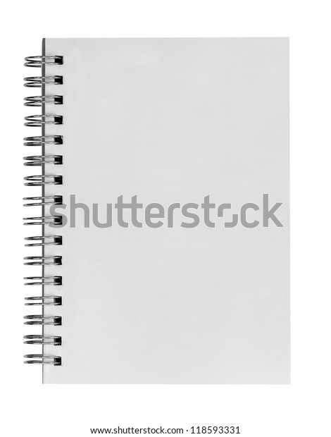 Blank Background Paper Spiral Notebook Isolated Stock Photo 118593331