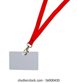 Blank Badge Red Neckband On White Stock Photo 36000430 | Shutterstock