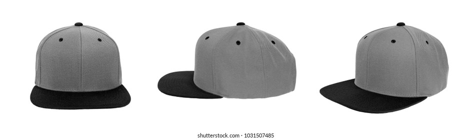 black and gray hat