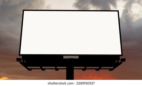 Blank Bill Board For Branding And Advertising. 3d Rendering. 3d Illustration.