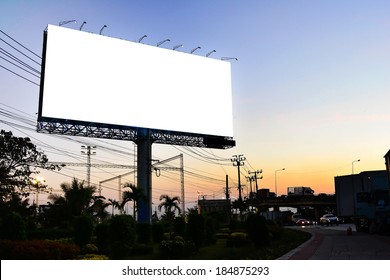 Outdoor Unipole Banner Billboard On Blue Stock Vector (Royalty Free ...