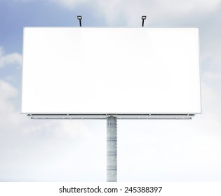 Blank Billboard Against Sky.