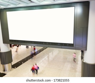 Blank Billboard At The Airport.