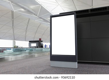 Blank Billboard in airport