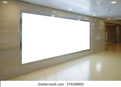 Blank Billboard in airport, copy space is great for your design
