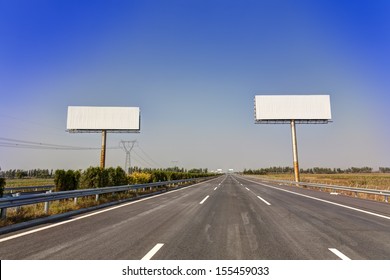 Blank Billboard By The Highway