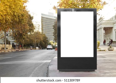 Blank Billboard In The City