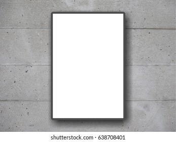 Blank Billboard Hoarding With Copy Space For Advertisement On A Concrete Wall