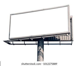 Blank Billboard Isolated On White Background