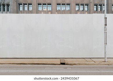 Blank Billboard Mockup on Street Wall