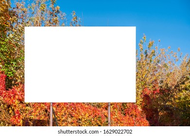 Blank Billboard Mockup In The Park