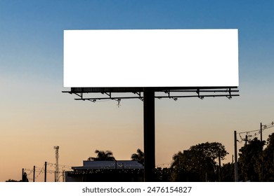 Blank billboard mockup ready for new ad in Brazil