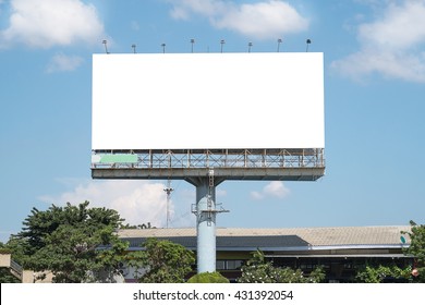 Blank Billboard Mockup Template In Bangkok, Thailand